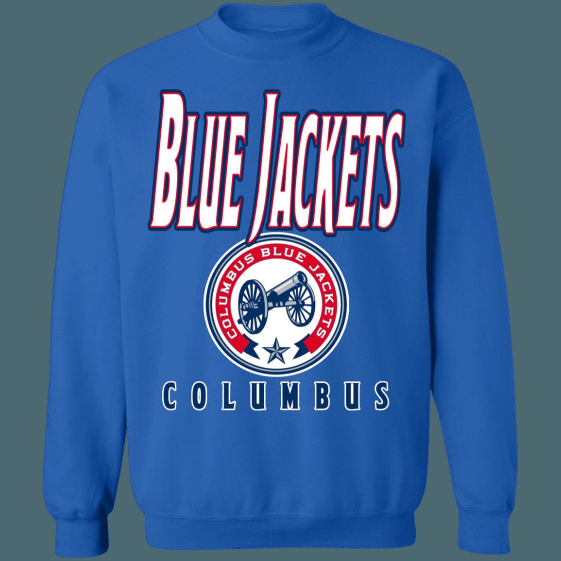 Columbus Blue Jackets CANNON Retro NHL Crewneck Sweatshirt Hoodie Shirt Gifts for Fans - Image 2