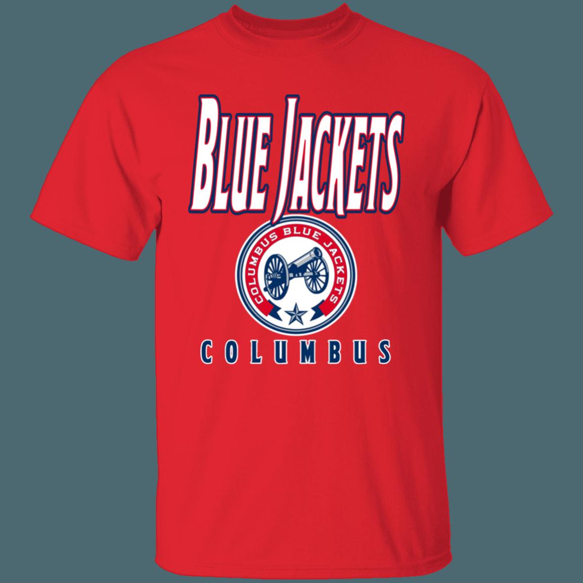 Columbus Blue Jackets CANNON Retro NHL T-Shirt Sweatshirt Hoodie Gifts for Fans