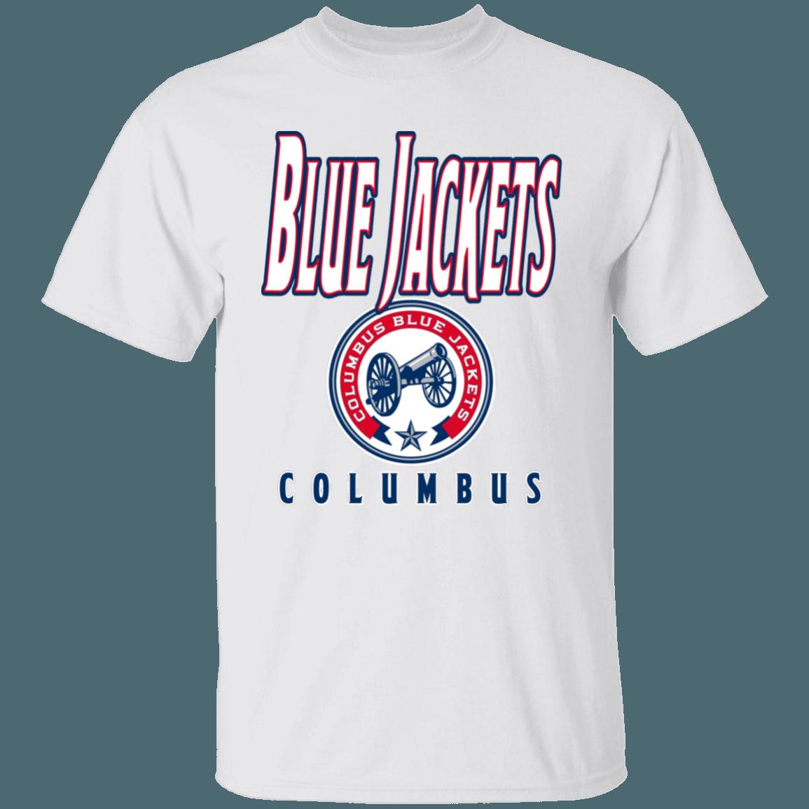 Columbus Blue Jackets CANNON Retro NHL T-Shirt Sweatshirt Hoodie Gifts for Fans - Image 2