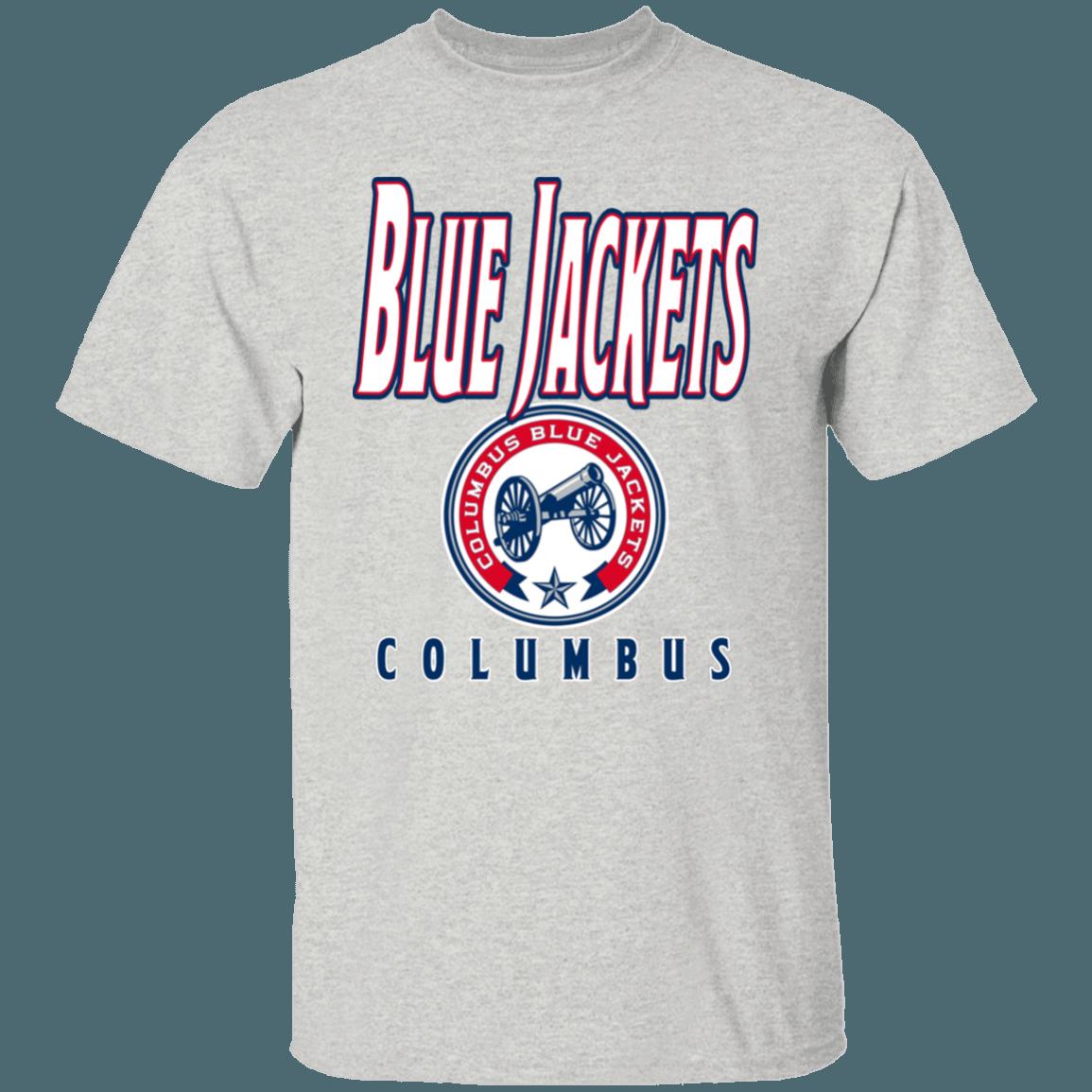 Columbus Blue Jackets CANNON Retro NHL T-Shirt Sweatshirt Hoodie Gifts for Fans - Image 3