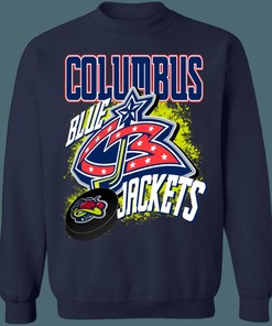 Columbus Blue Jackets Retro NHL Crewneck Sweatshirt Hoodie Shirt Gifts for Fans