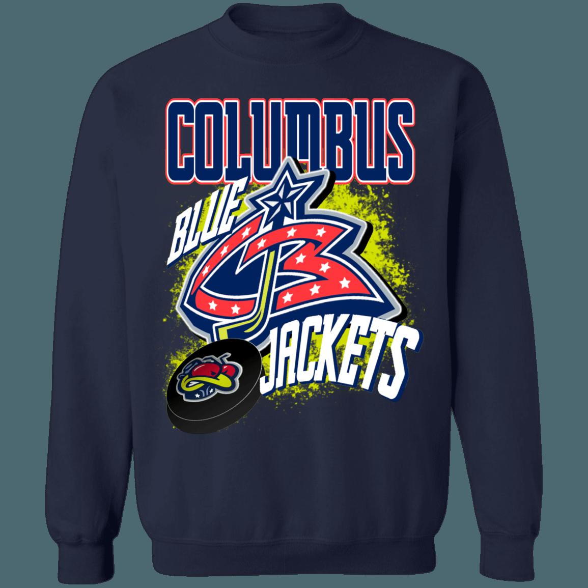Columbus Blue Jackets Retro NHL Crewneck Sweatshirt Hoodie Shirt Gifts for Fans