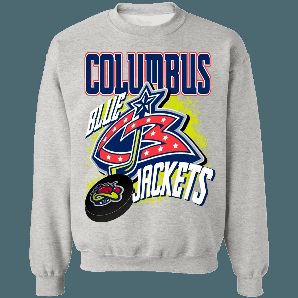 Columbus Blue Jackets Retro NHL Crewneck Sweatshirt Hoodie Shirt Gifts for Fans - Image 3