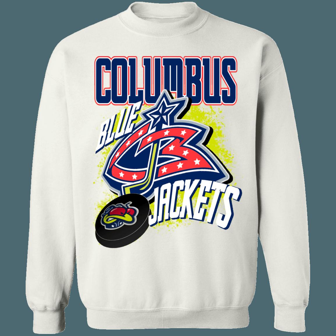 Columbus Blue Jackets Retro NHL Crewneck Sweatshirt Hoodie Shirt Gifts for Fans - Image 4