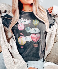 "Come Fly With Me" Funny Valentine's Day T-Shirt - Cottagecore Outfit Tee
