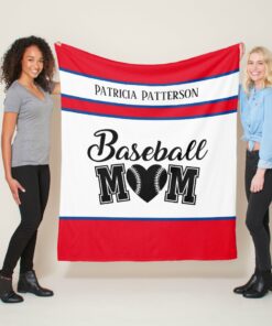 Cool Baseball Sports Mom Word Art Blanket, Keep Warm Travel
