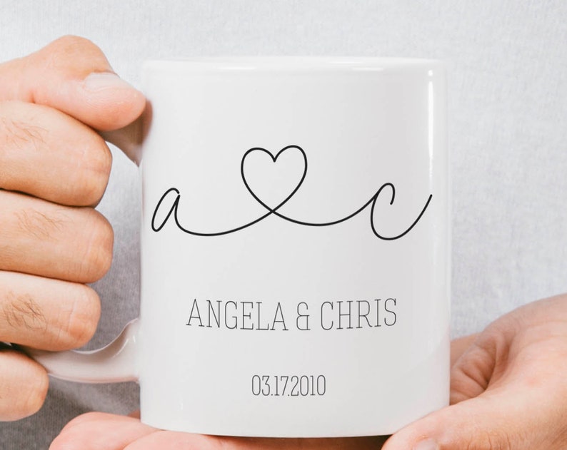 Couple Mug, Custom Wedding Mug, Valentines Day Mug, Personalized Engagement Gift, Couple Gift, Bride and Groom Gift