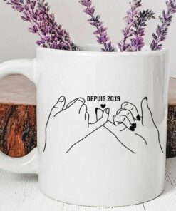 Couple Mug, Date, Ceramic Cup, Valentine's Day Couple Gift, Love Gift Idea, Valentine's Day Gift
