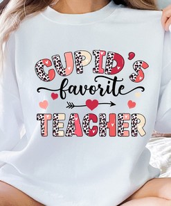 Cupid Favorite Teacher Sweatshirt, Funny Teacher Valentine Sweater, Teacher Valentine's Gifts, Teacher Cupid Crewneck, Unisex Teacher Shirt