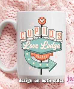 Cupids Love Lodge Mug, Valentines Day Mug, Cupid Mug, Brewing Co Mug, Valentine Coffee Mug, Couple Valentine Mug