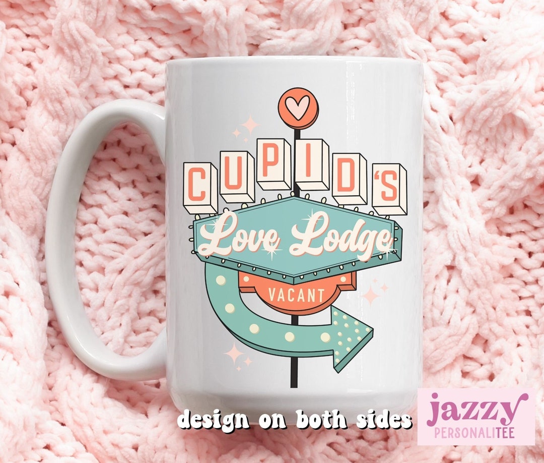 Cupids Love Lodge Mug, Valentines Day Mug, Cupid Mug, Brewing Co Mug, Valentine Coffee Mug, Couple Valentine Mug