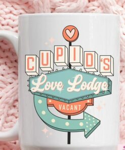 Cupids Love Lodge Mug, Valentines Day Mug, Cupid Mug, Brewing Co Mug, Valentine Coffee Mug, Couple Valentine Mug