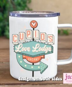 Cupids Love Lodge Mug, Valentines Day Mug, Cupid Mug, Brewing Co Mug, Valentine Coffee Mug, Couple Valentine Mug