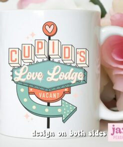 Cupids Love Lodge Mug, Valentines Day Mug, Cupid Mug, Brewing Co Mug, Valentine Coffee Mug, Couple Valentine Mug