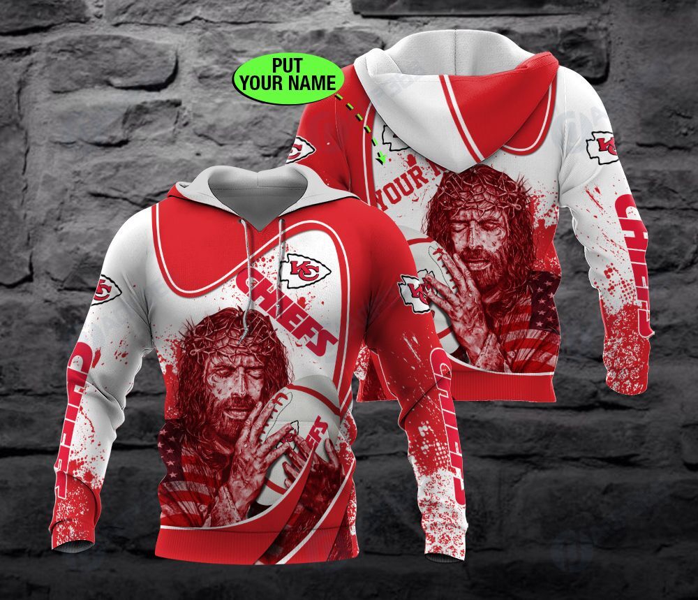 Custom 3D Hoodie Kansas City Chiefs Nfl Custom Name 3D All Over Print Hoodie