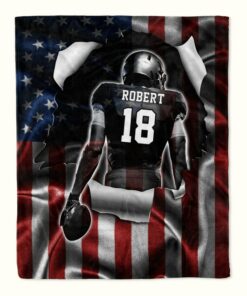 Custom American Flag Blanket, Sports Blanket
