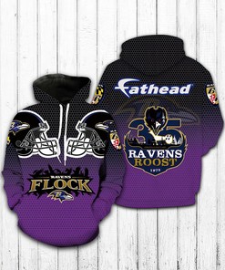 Custom Baltimore Ravens Nfl 3D All Over Print Zip Up Hoodie Perfect Gifts For Football Fans