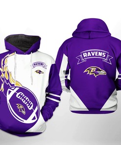 Custom Baltimore Ravens Nfl Classic 3D All Over Print Zip Up Hoodie Perfect Gifts For Football Fans