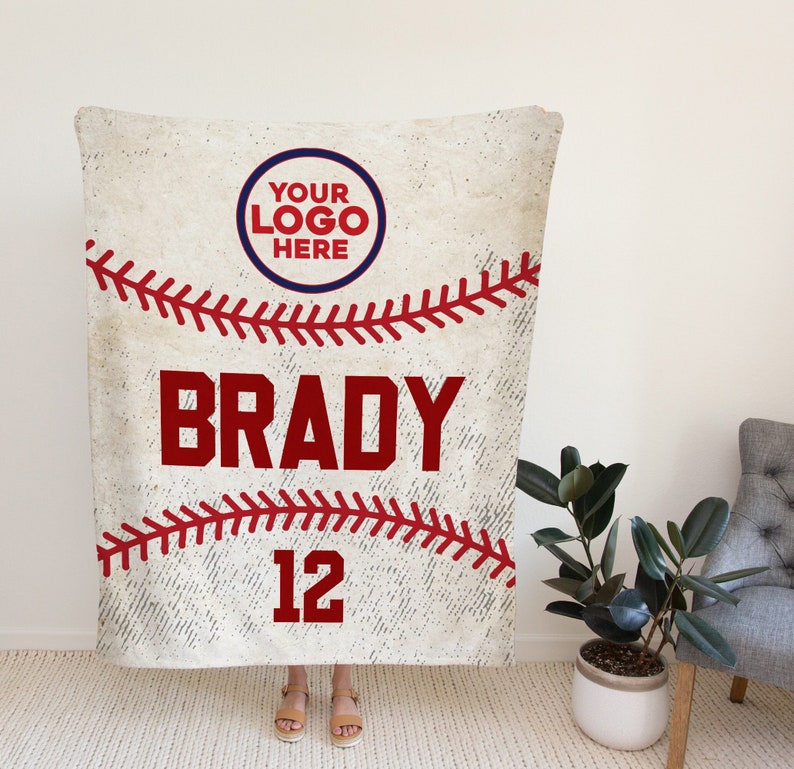 Custom Baseball Blanket, Personlized Gift Ideas For Baseball Player, Baseball'S Lover Gift.