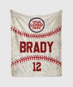 Custom Baseball Blanket, Personlized Gift Ideas For Baseball Player, Baseball'S Lover Gift.