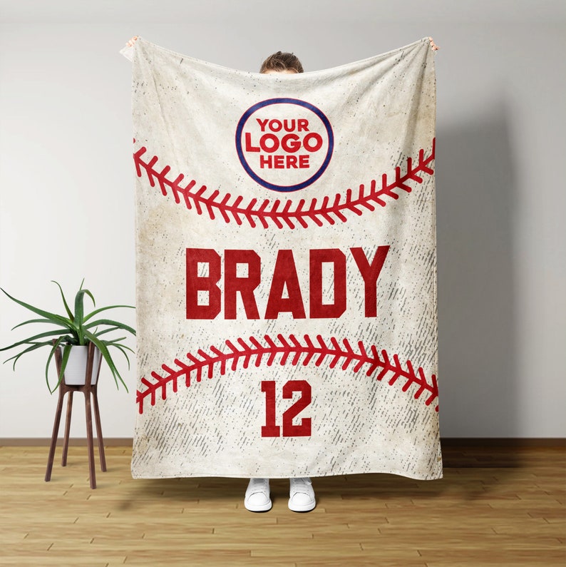 Custom Baseball Blanket, Personlized Gift Ideas For Baseball Player, Baseball'S Lover Gift.