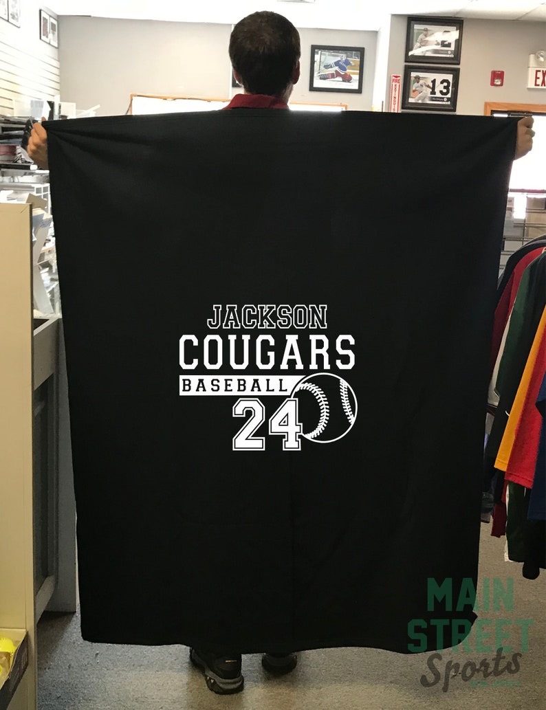 Custom Baseball Blanket. Team Baseball Blanket. Mascot Blanket