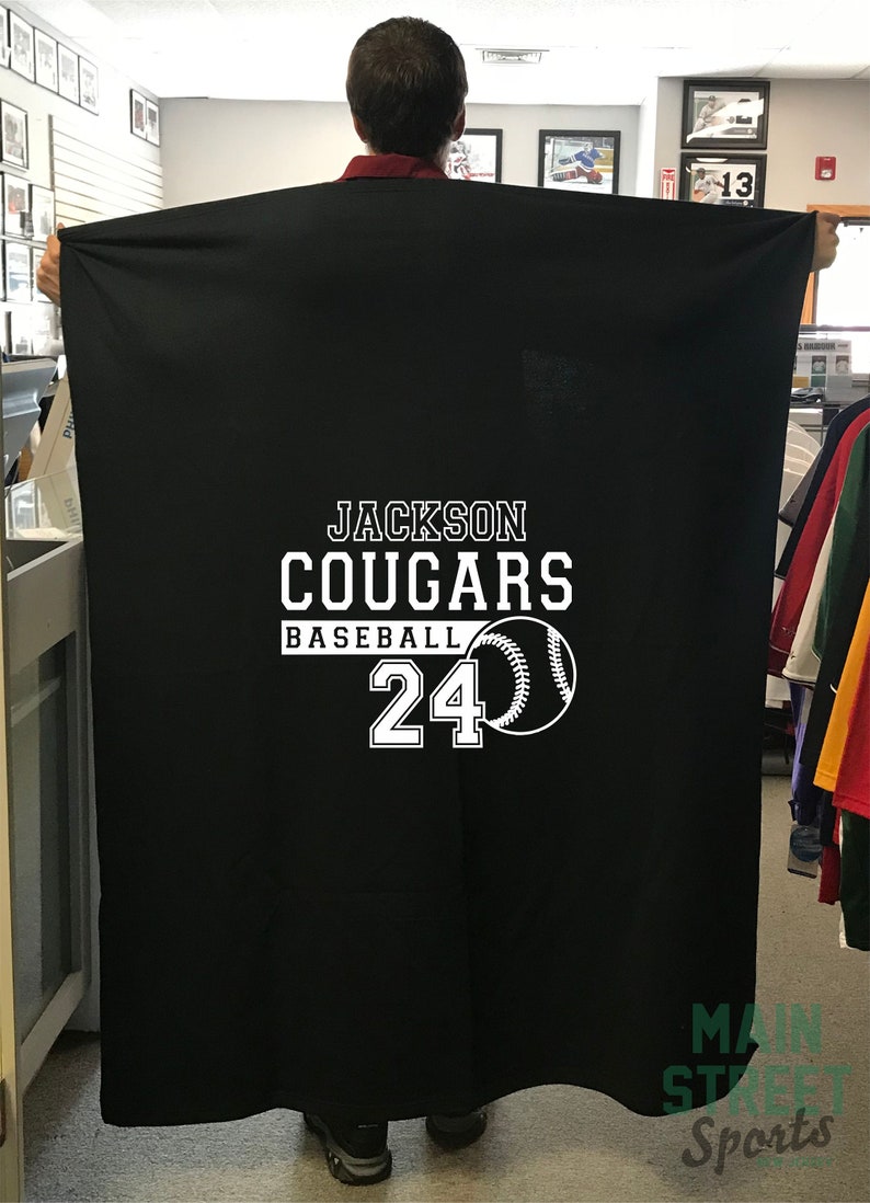 Custom Baseball Blanket. Team Baseball Blanket. Mascot Blanket
