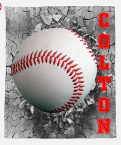 Custom Baseball Name Blanket, Décor Home