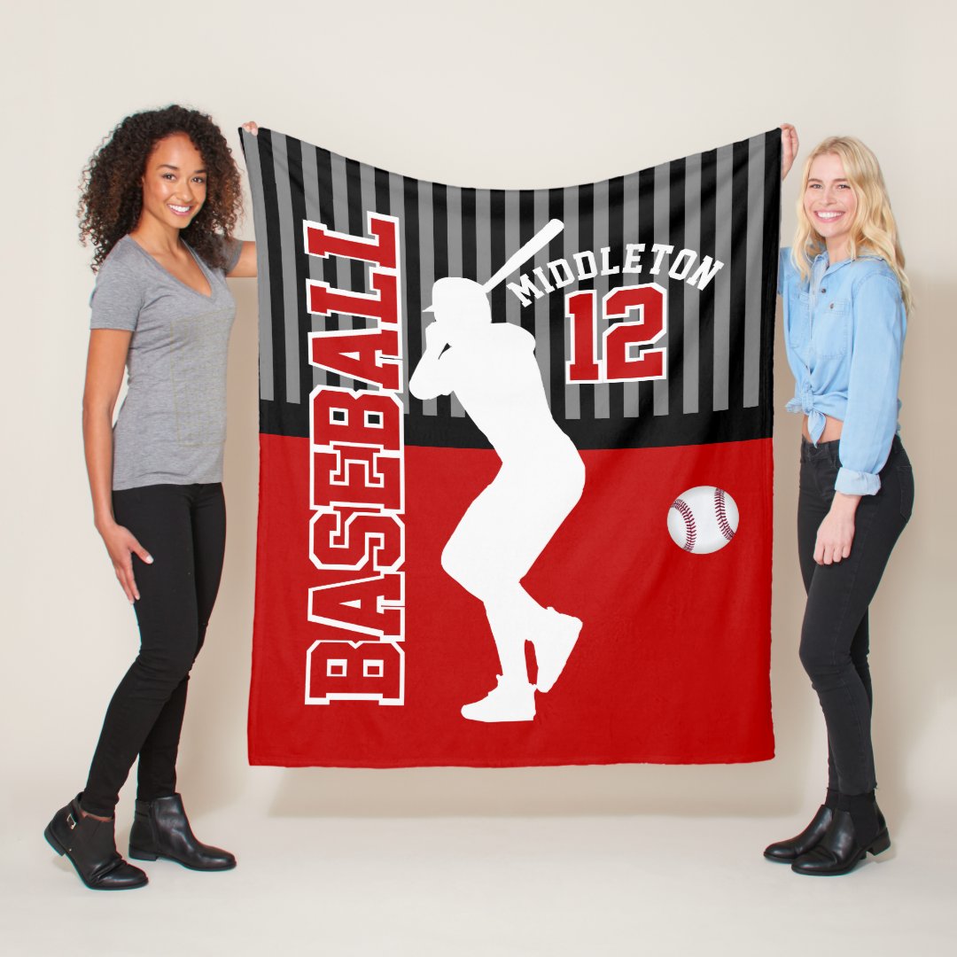 Custom Baseball Sport Sherpa Fleece Blanket, Lovers Baseball
