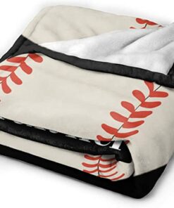 Custom Blanket With Name Personalized Baseball Fleece Sherpa Blanket