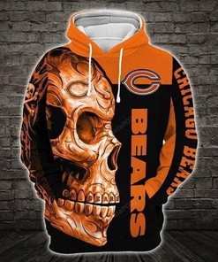 Custom Chicago Bears 3D Graphic All Over Print Zip Up Hoodie