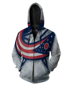 Custom Columbus Blue Nfl Football Big Logo 3D All Over Print Zip Up Hoodie Option Gift