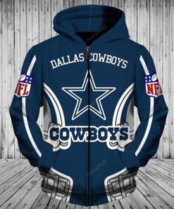 Custom Dallas Cowboys Zipper Hoodie Version 2 Perfect Gift For Nfl Fans