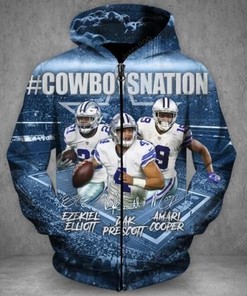 Custom Dallas Cowboys Zipper Hoodie Version 8 Perfect Gift For Nfl Fans