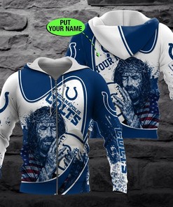 Custom Indianapolis Colts Hoodie With Zipper