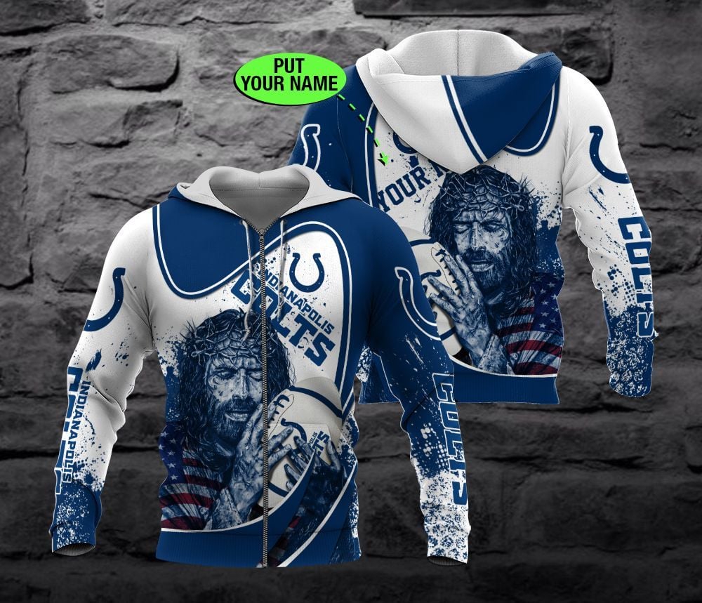 Custom Indianapolis Colts Hoodie With Zipper