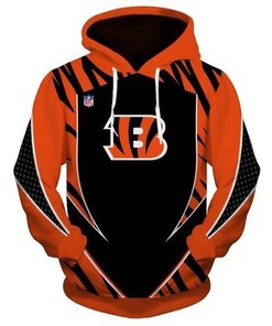 Custom Nfl Cincinnati Bengals 3D All Over Print Zip Up Hoodie Option