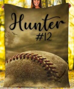 Custom Name Baseball Blanket - Perfect Gift For Son Gift For Christmas, Home Decor