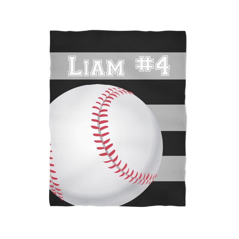 Custom Name Baseball, Personalized Baseball Blanket