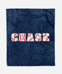 Custom Name Blanket, Personalized Baseball Blanket, Sports Gift, Baseball Blanket Gift