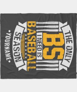 Custom Name Blanket, The Only Bs I Need Is Baseball Season