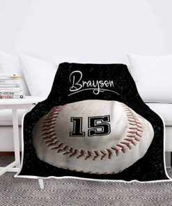 Custom Name Family Gifts For Baseball Players Blanket, Sports Lovers