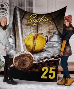 Custom Name Number Softball Old School Ball Gift For Fan Lovers