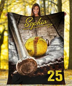 Custom Name Number Softball Old School Ball Gift For Fan Lovers