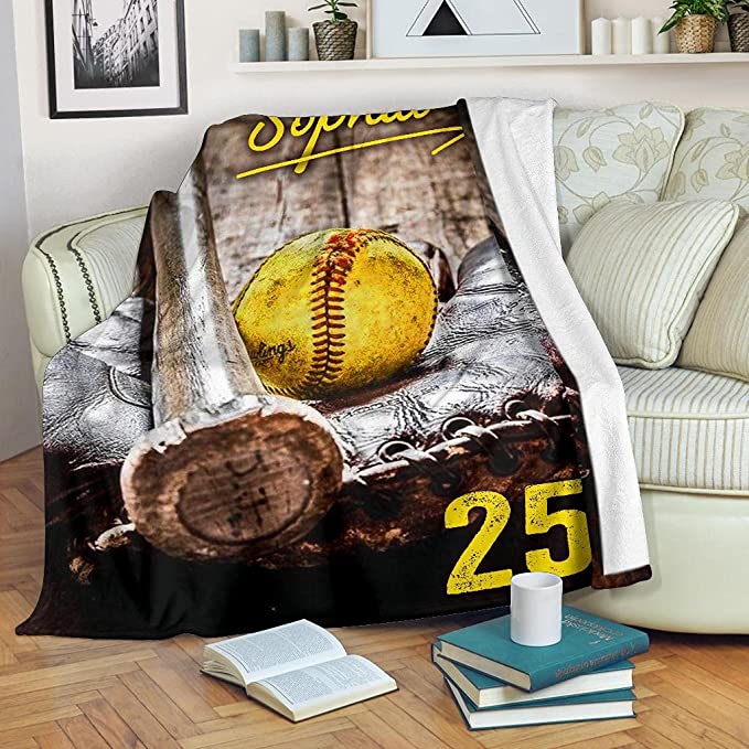 Custom Name Number Softball Old School Ball Gift For Fan Lovers