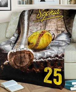 Custom Name Number Softball Old School Ball Gift For Fan Lovers