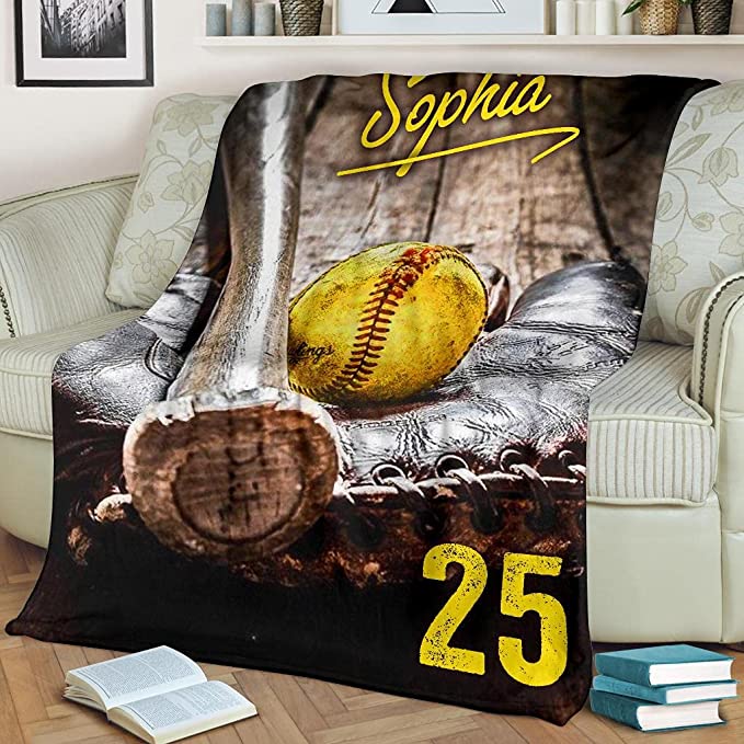 Custom Name Number Softball Old School Ball Gift For Fan Lovers