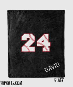 Custom Number, Custom Name Blanket, Personalized Baseball Blanket, Sports Gift, Baseball Blanket Team Gift