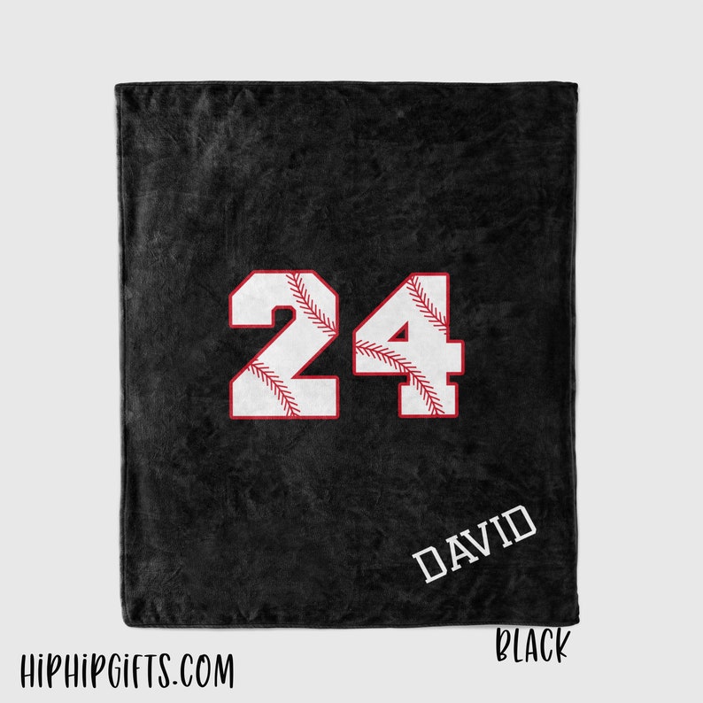 Custom Number, Custom Name Blanket, Personalized Baseball Blanket, Sports Gift, Baseball Blanket Team Gift