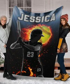 Custom Softball Player Fireball Gift For Fan Lovers, Gifts For Sports Lovers